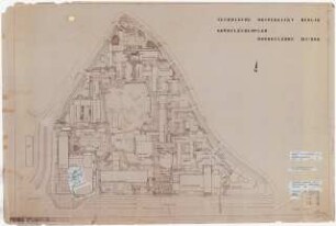 Technische Universität Berlin Nordgelände: Lageplan mit Grünflächenplan 1:500