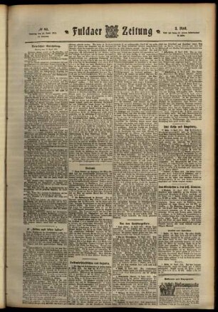 Dritte Ausgabe vom Samstag, den 20. April 1912.