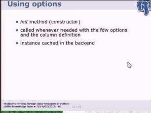 Multicorn: writing FDWs in Python