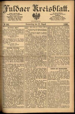Ausgabe vom Donnerstag, den 27. August 1896.