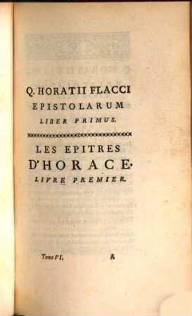Les Poësies d'Horace, 6 (1756)