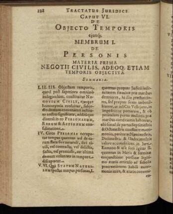 Caput VI. De Objecto Temporis.