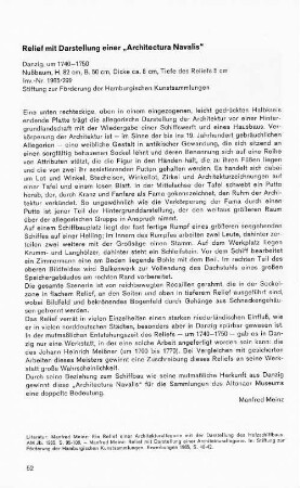 Relief mit Darstellung einer "Architectura Navalis"