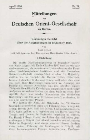 Mitteilungen der Deutschen Orient-Gesellschaft