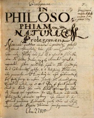 Commentarius in Aristotelis 8 libros Physicorum - BSB Clm 27805