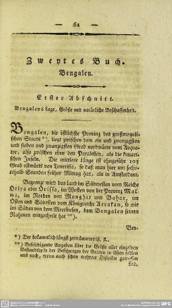 Zweytes Buch. Bengalen