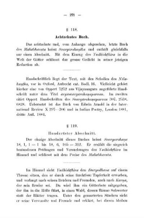 § 119. Hundertster Abschnitt.