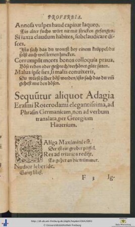 Aliquot Adagia