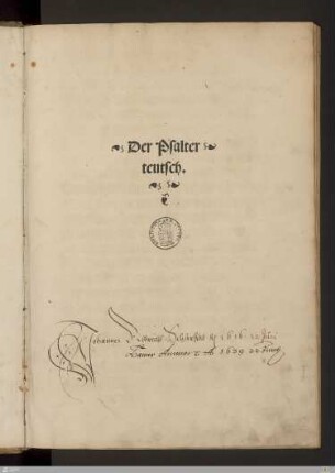 Der Psalter teutsch