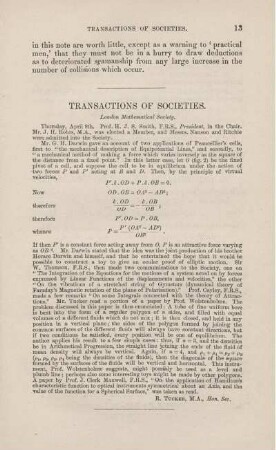 Transactions of societies.