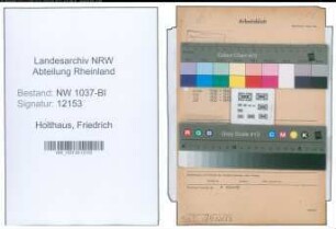 Entnazifizierung Friedrich Holthaus , geb. 26.05.1892 (Reg.Inspektor)