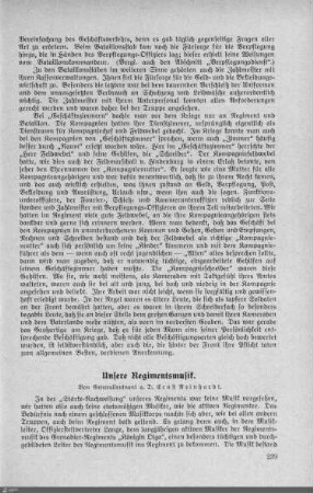 Unsere Regimentsmusik.