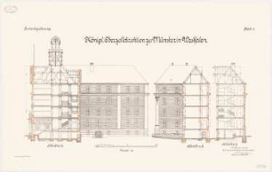 Oberzolldirektion, Münster: Querschnitte 1:100