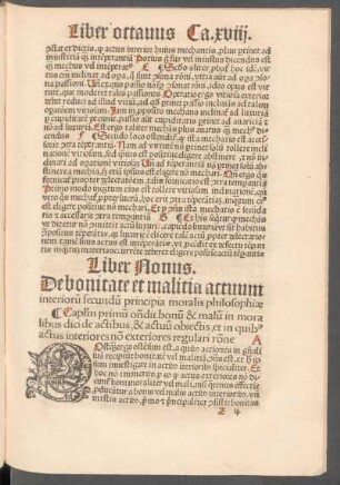 Liber Nonus. De bonitate et malitia actuum interiorum secundum principia moralis philosophiae.