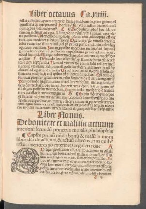 Liber Nonus. De bonitate et malitia actuum interiorum secundum principia moralis philosophiae.