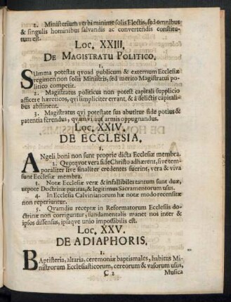 Loc. XXIV. De Ecclesia