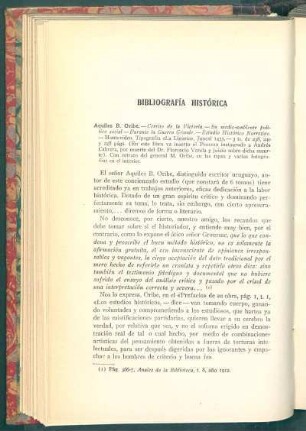 Bibliografía histórica