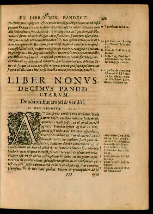 Liber Nonusdecimus Pandectarum.