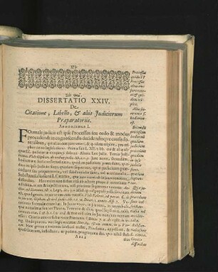 Dissertatio XXIV. De Citatione, Libello, & aliis Iudiciorum Praeparatoriis.