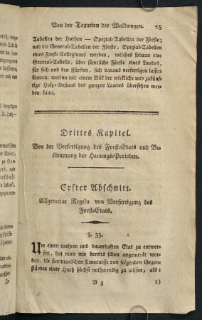 25-33, Erster Abschnitt - Zweyter Abschnitt