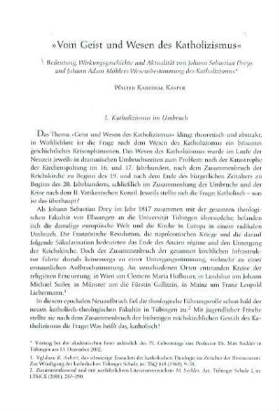 196-212 "Vom Geist und Wesen des Katholizismus"
