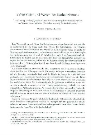 196-212 "Vom Geist und Wesen des Katholizismus"