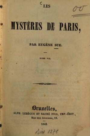Les mystères de Paris. 7