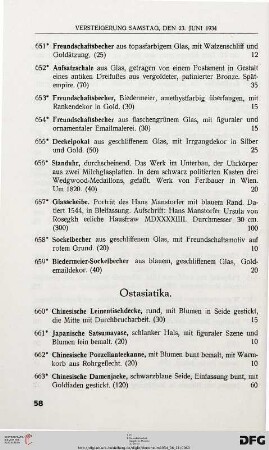 Ostasiatika (Nr. 660-714)
