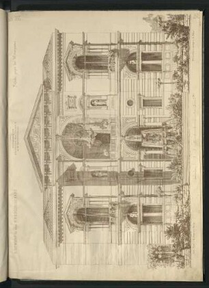 Entwurf zu einem Erholungshaus. Fassade Gartenseite