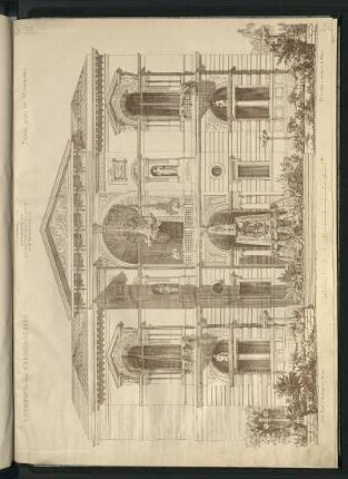 Entwurf zu einem Erholungshaus. Fassade Gartenseite