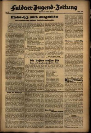Zweite Ausgabe vom Donnerstag, den 01. Juli 1937.