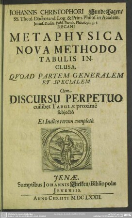 Metaphysica nova methodo tabulis inclusa ...