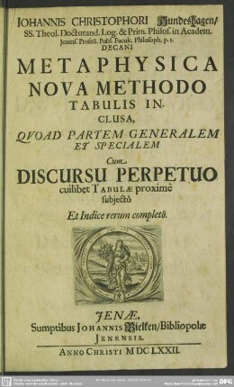 Metaphysica nova methodo tabulis inclusa ...