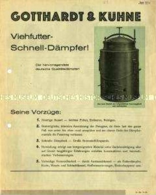 Viehfutter-Schnelldämpfer