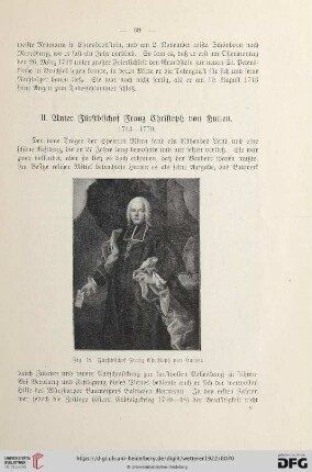 II. Unter Fürstbischof Franz Christoph von Hutten