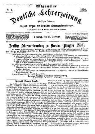 Deutsche Lehrerversammlung zu Breslau : (Pfingsten 1898)