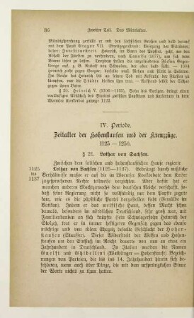 IV. Periode. Zeitalter der Hohenstaufen und der Kreuzzüge. 1125-1250
