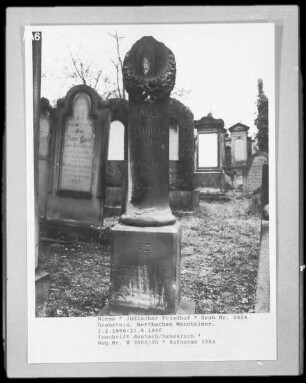 Grabstein von Berthachen Mannheimer (gestorben 1866.06.21)
