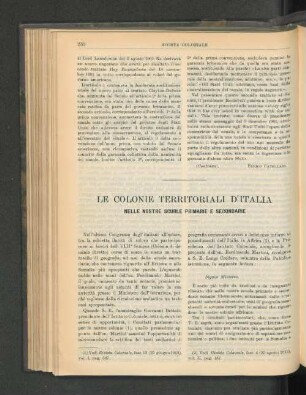 Le Colonie Territoriali D'Italia.