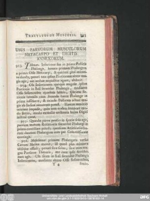 Usus Parvorum Musculorum Metacarpo Et Digitis Annexorum.