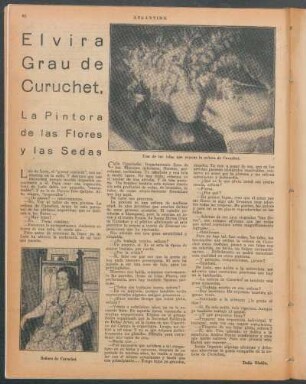 Elvira Grau de Curuchet : La pintora de las flores y las sedas