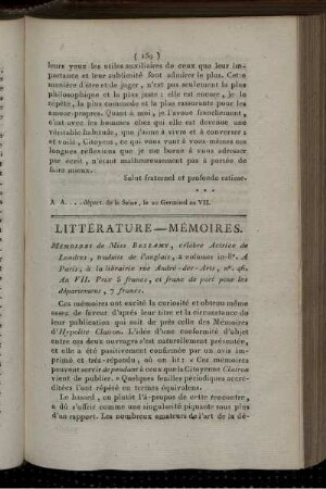 Littérature - Mémores.
