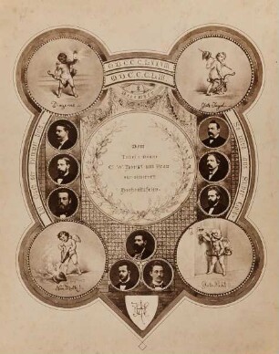 Widmungsblatt zur Silberhochzeit von C.W. Horst und Frau, 1878