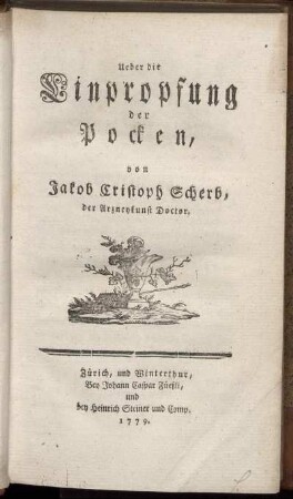Ueber die Einpropfung der Pocken