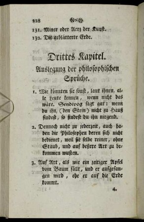 Drittes Kapitel. Auslegung der philosophischen Sprüche.