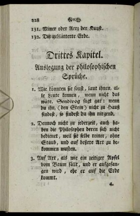 Drittes Kapitel. Auslegung der philosophischen Sprüche.