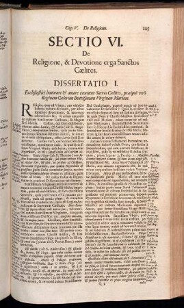 Sectio VI. De Religione, & Devotione erga Sanctos Cælites.