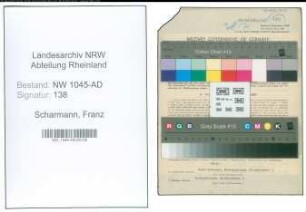 Entnazifizierung Franz Scharmann , geb. 19.12.1894 (Beamter)