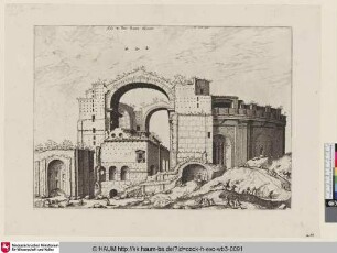 Aedis D. Petri Romanae deformatio [Ansicht der Ruine von Alt St. Peter; St Peter's]