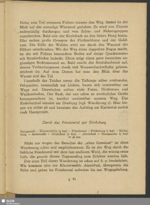 Durch das Friedenstal zur Erichsburg